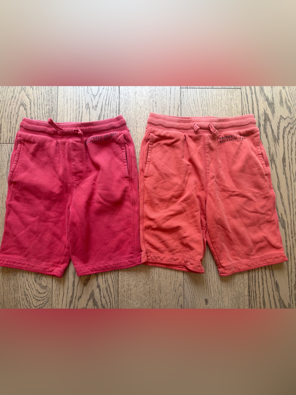 GAP Boys Set of 2 Easy Pull-On Sweat Shorts w/ Pockets & Drawstring Waist Sz 12